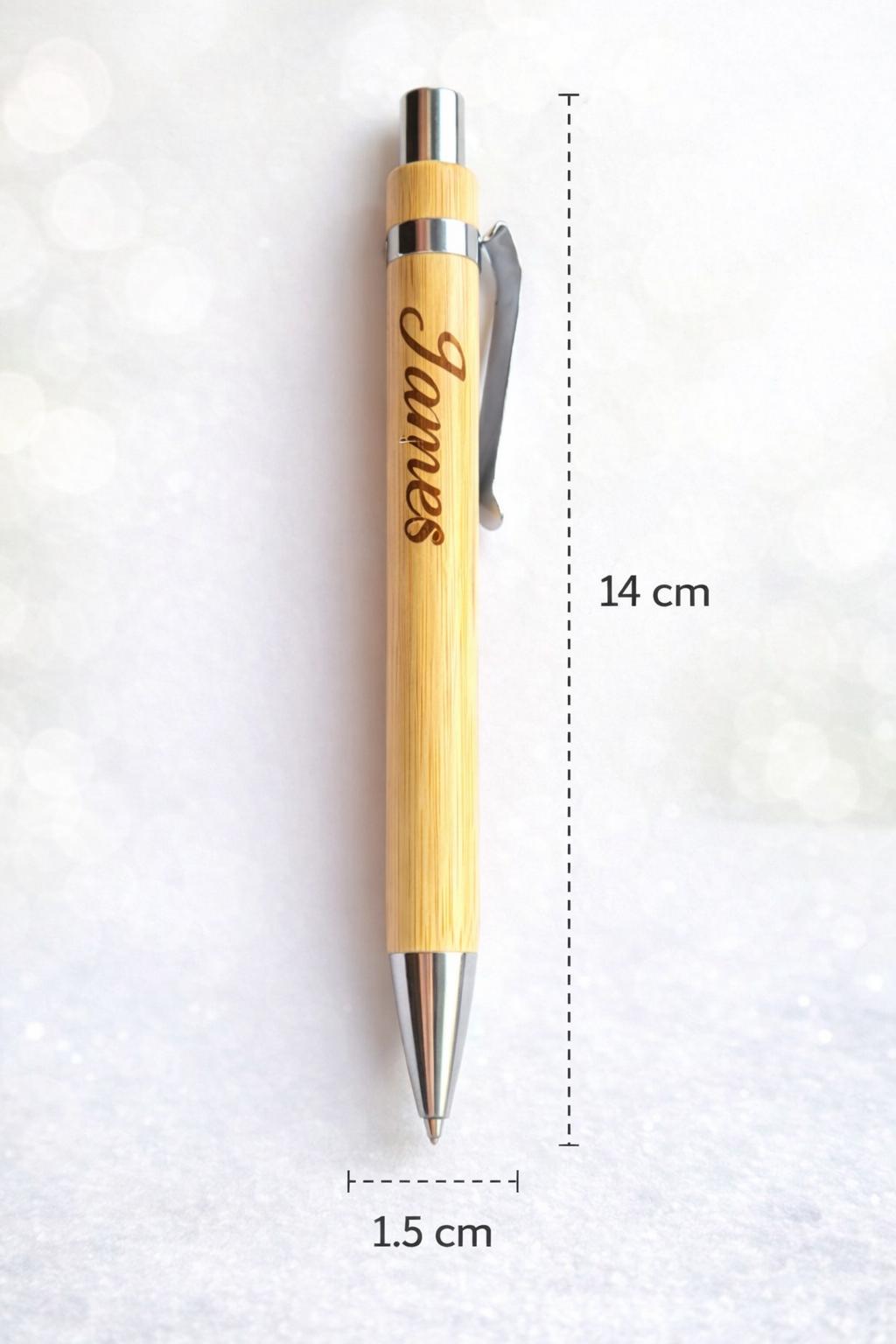 Custom engraved bamboo pen